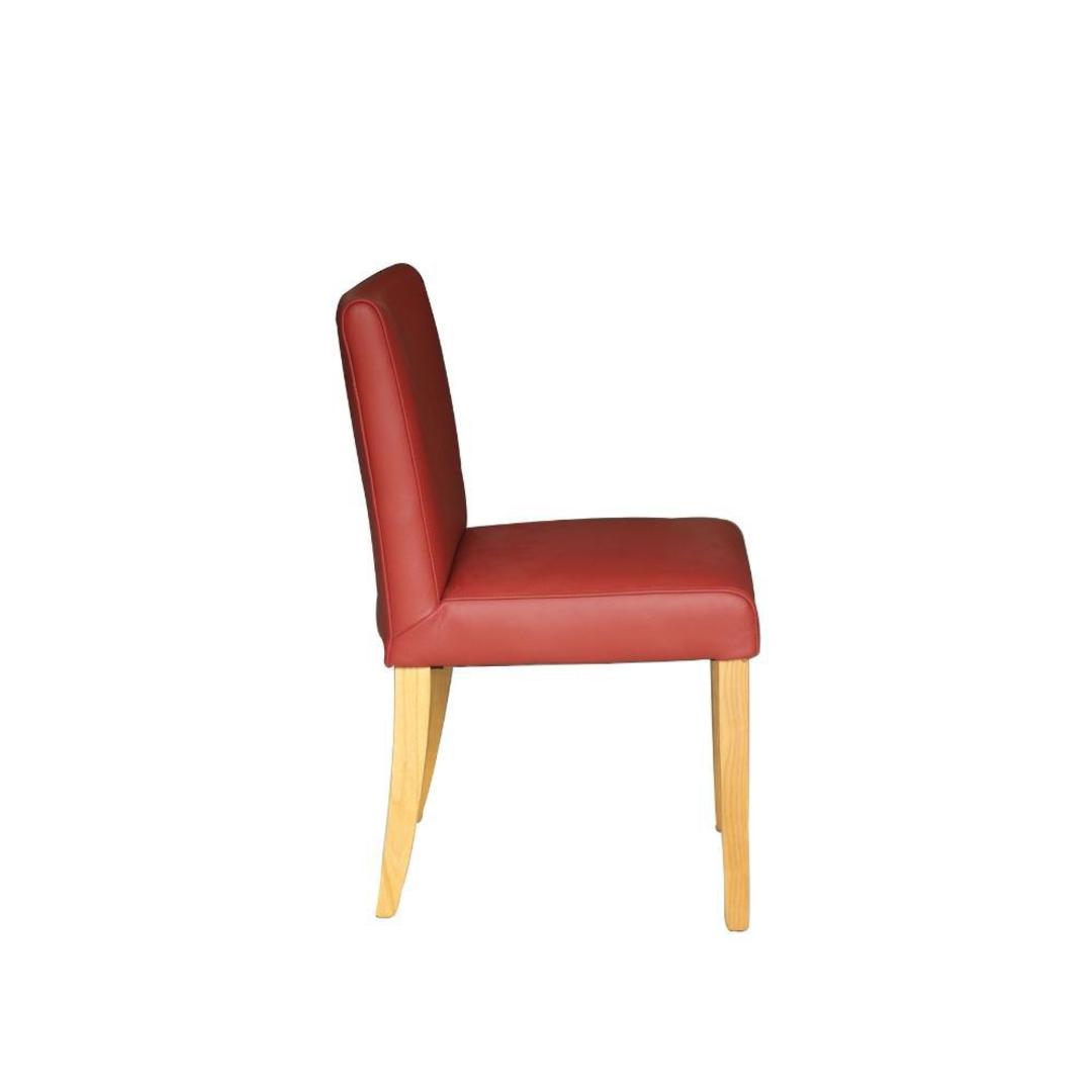 Melbourne Leather Dining Chair Red image 3
